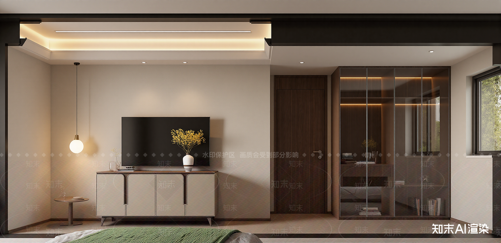 新中式主卧SU模型下载【ID:1216052887】