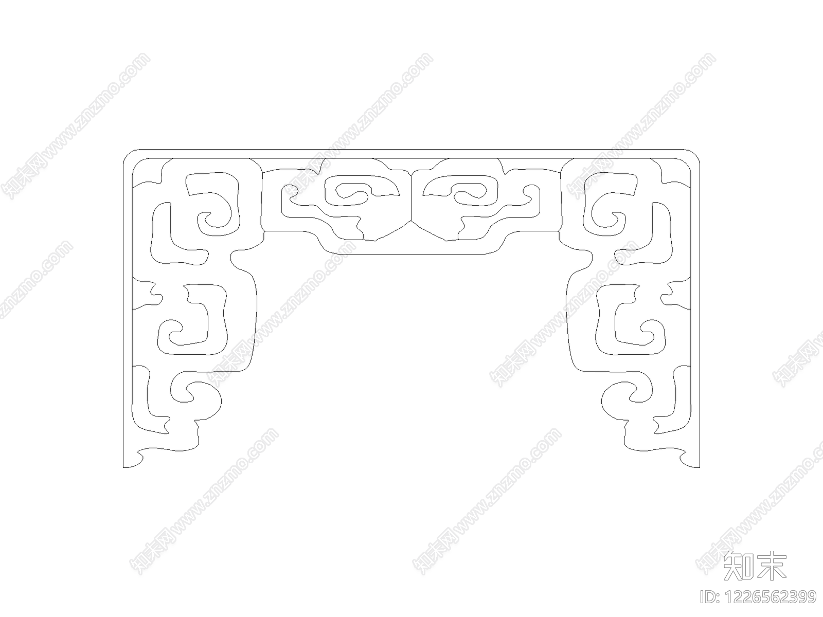 现代格栅装饰构件CAD图纸
