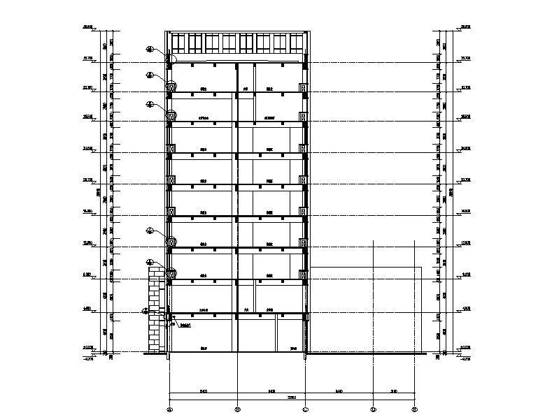 [浙江]高层玻璃幕墙多功能规划展览馆建筑施工图cad施工图下载【ID:151609107】