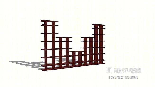 智能家具10宽3层0610s001储存架SU模型下载【ID:422184552】