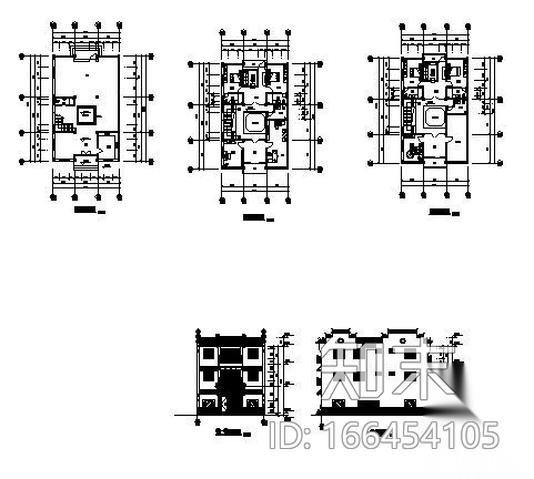 某徽派建筑设计方案图施工图下载【ID:166454105】