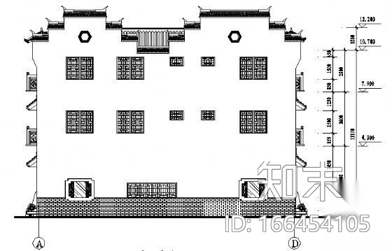 某徽派建筑设计方案图施工图下载【ID:166454105】