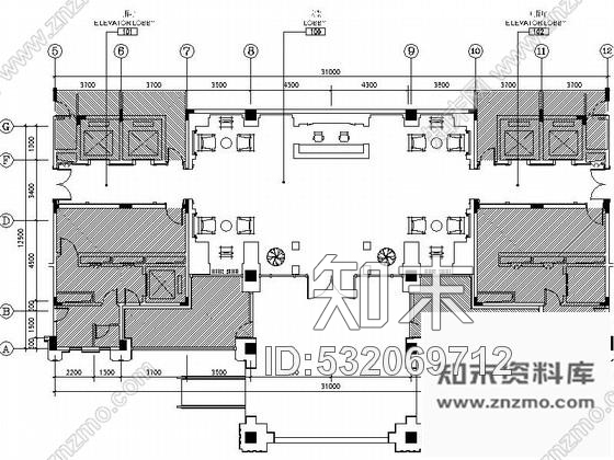 施工图江苏名师设计欧式风格售楼处大堂室内装修施工图cad施工图下载【ID:532069712】