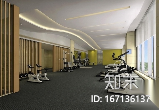 [深圳]五星级酒店公共区现代健身室及宴会前厅装修施工图...cad施工图下载【ID:167136137】