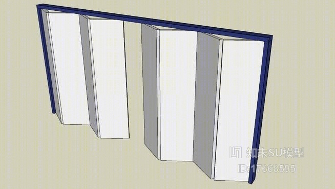 折叠门SU模型下载【ID:17668595】