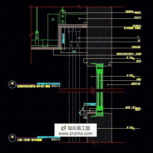 非常详细的剖面图cad施工图下载【ID:36903564】