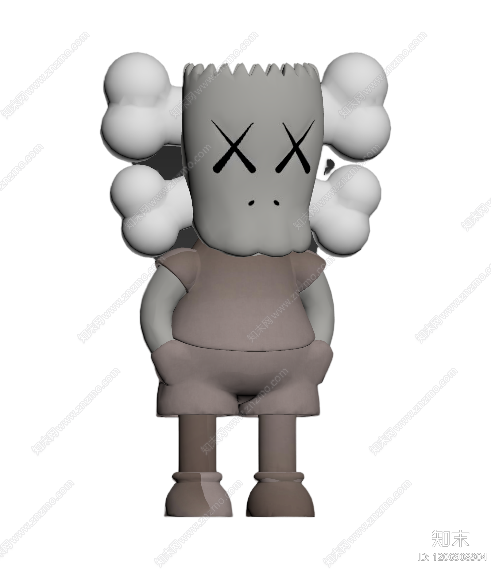 KAWS风格雕塑玩具3D模型下载【ID:1206908904】