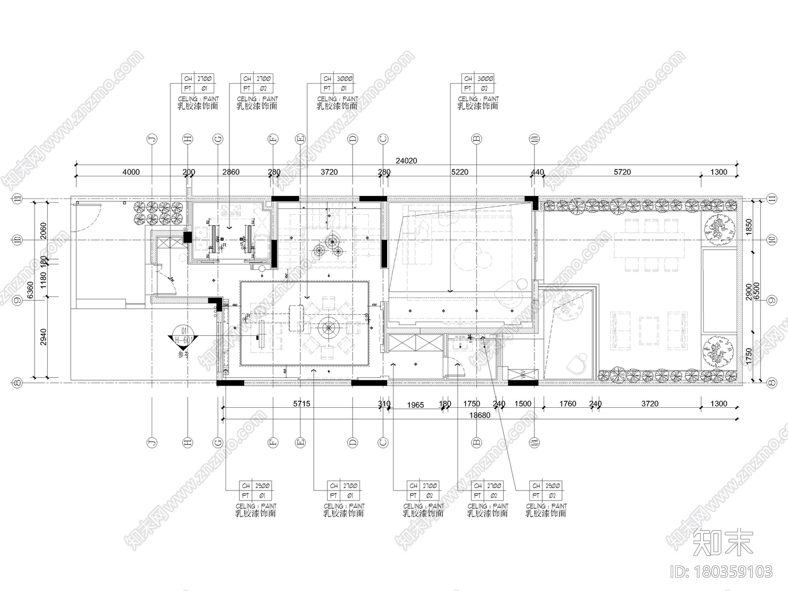 [广东]275㎡现代三层四居别墅样板间施工图施工图下载【ID:180359103】