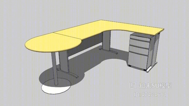 办公桌SU模型下载【ID:918046647】