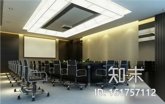 [深圳]药业公司现代风格办公室装修施工图（含效果图）cad施工图下载【ID:161757112】