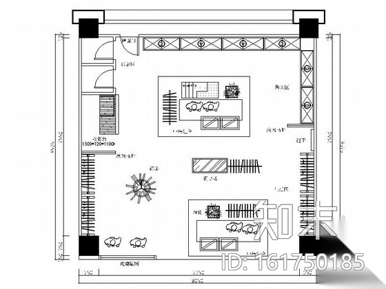 [焦作]时尚男装77平方店装修图施工图下载【ID:161750185】