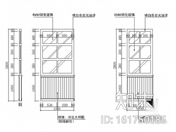 [焦作]时尚男装77平方店装修图cad施工图下载【ID:161750185】