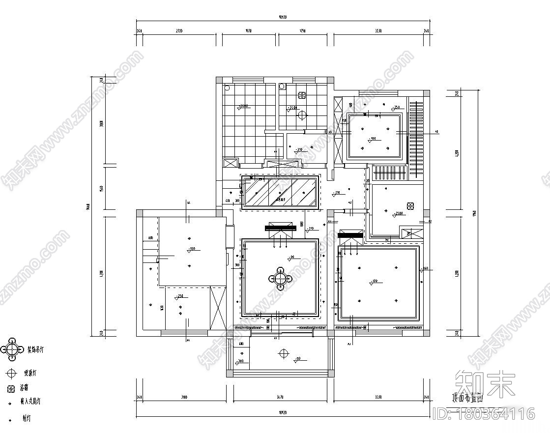 [江苏]90㎡三室一厅一厨一卫住宅装修施工图施工图下载【ID:180364116】