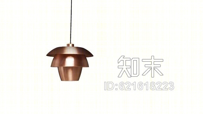 60077吊灯飞碟铜SU模型下载【ID:621618223】