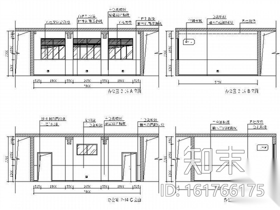 [上海]世博浦东自建馆临时办公室工程图(装饰+水电)cad施工图下载【ID:161766175】