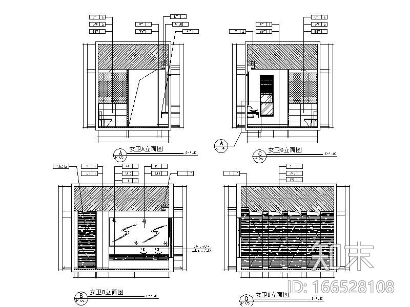 一套详细的办公空间设计施工图cad施工图下载【ID:166528108】