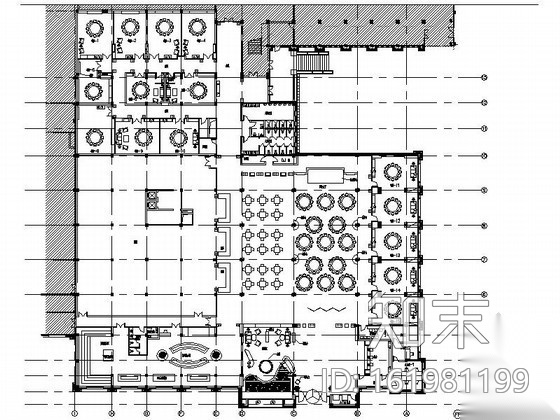 [安徽]某知名酒店餐饮区装修图（含效果）cad施工图下载【ID:161981199】