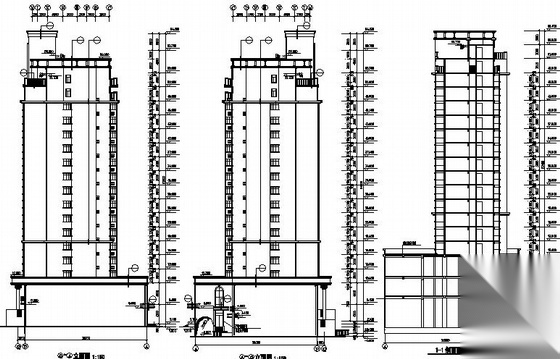 某十七层住宅楼建筑设计施工图cad施工图下载【ID:149845110】