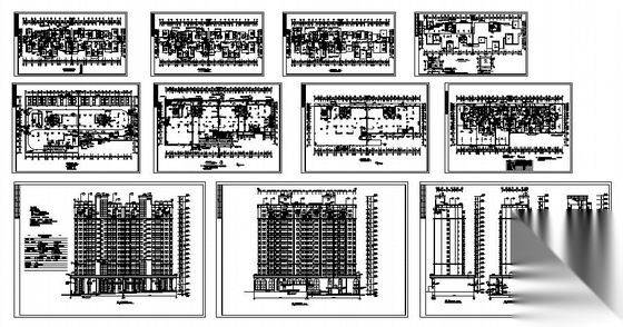 某十七层住宅楼建筑设计施工图cad施工图下载【ID:149845110】