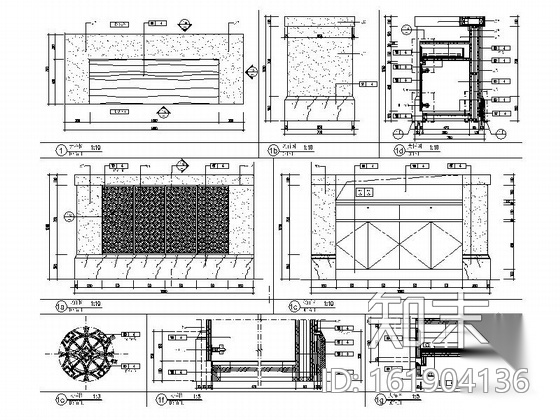 [云南]精品高级现代风格商务酒店中餐厅室内装修施工图（...cad施工图下载【ID:161904136】