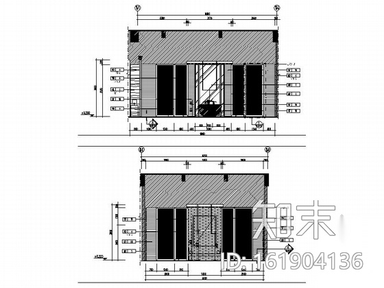 [云南]精品高级现代风格商务酒店中餐厅室内装修施工图（...cad施工图下载【ID:161904136】