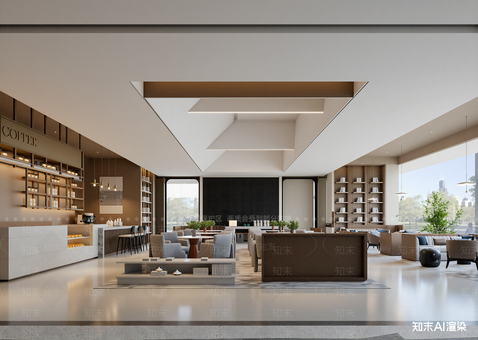 现代咖啡厅3D模型下载【ID:1214414959】