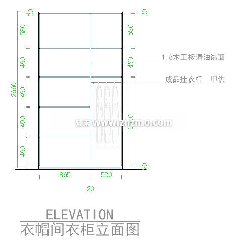 衣柜施工图下载【ID:181638129】