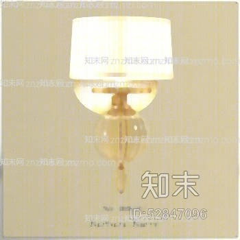 现代玻璃壁灯3D模型下载【ID:52847096】