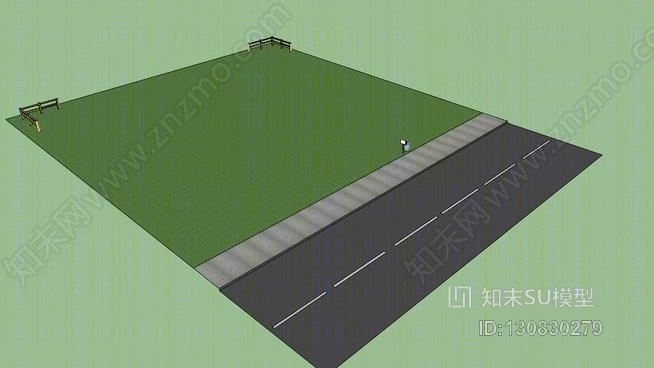 模拟市民小区SU模型下载【ID:130830279】