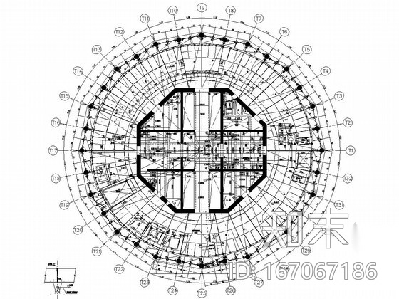 57层型钢混凝土框架核心筒结构会展宾馆结构施工图（2...施工图下载【ID:167067186】