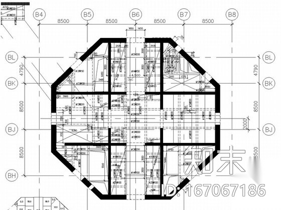 57层型钢混凝土框架核心筒结构会展宾馆结构施工图（2...施工图下载【ID:167067186】