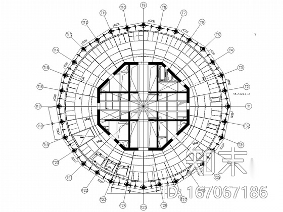 57层型钢混凝土框架核心筒结构会展宾馆结构施工图（2...施工图下载【ID:167067186】