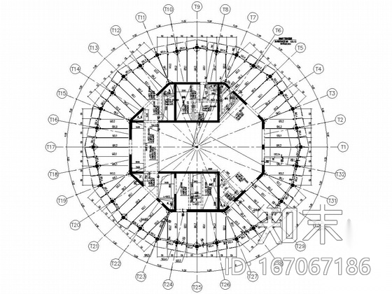 57层型钢混凝土框架核心筒结构会展宾馆结构施工图（2...施工图下载【ID:167067186】