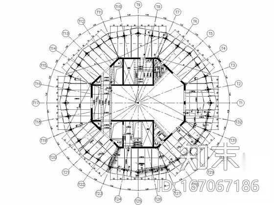 57层型钢混凝土框架核心筒结构会展宾馆结构施工图（2...施工图下载【ID:167067186】