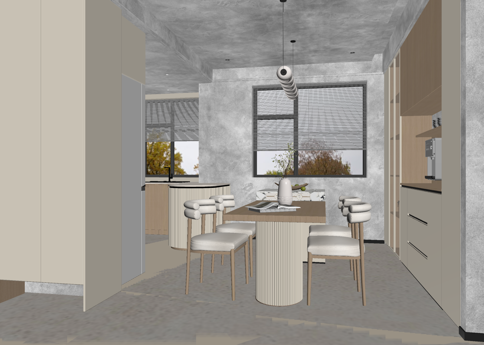现代家居餐厅3D模型下载【ID:1214603122】