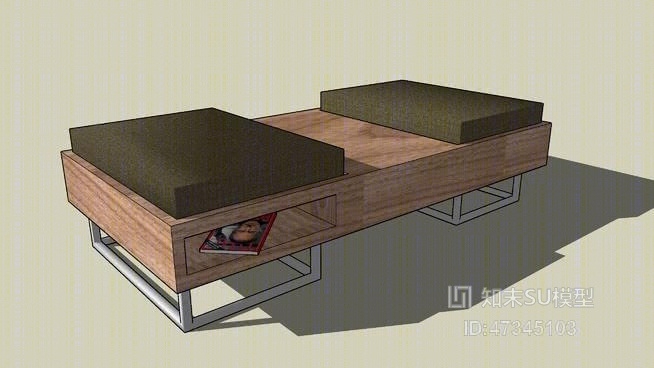 2座咖啡桌SU模型下载【ID:417812236】