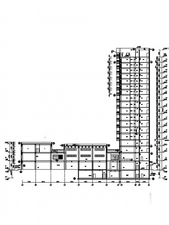 17层现代风格旧车交易市场建筑施工图cad施工图下载【ID:165140156】