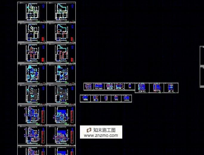 东易日盛大户型施工图，超详细cad施工图下载【ID:56890952】