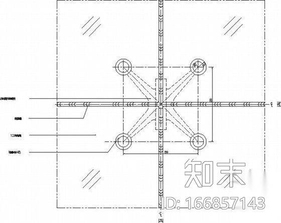 幕墙肋驳接节点构造详图施工图下载【ID:166857143】