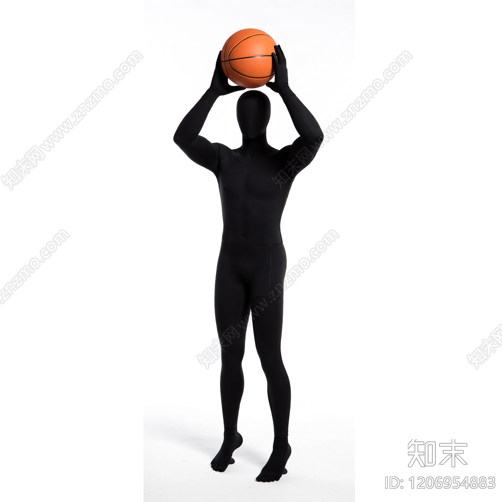 篮球运动员雕塑3D模型下载【ID:1206954883】