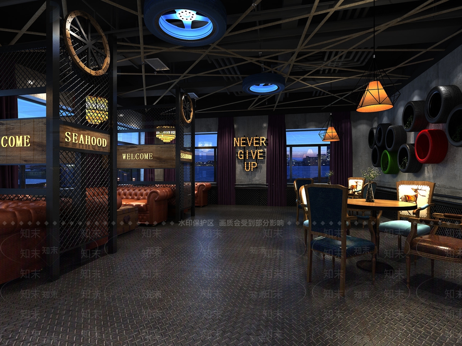 工业风隔断3D模型下载【ID:133140045】