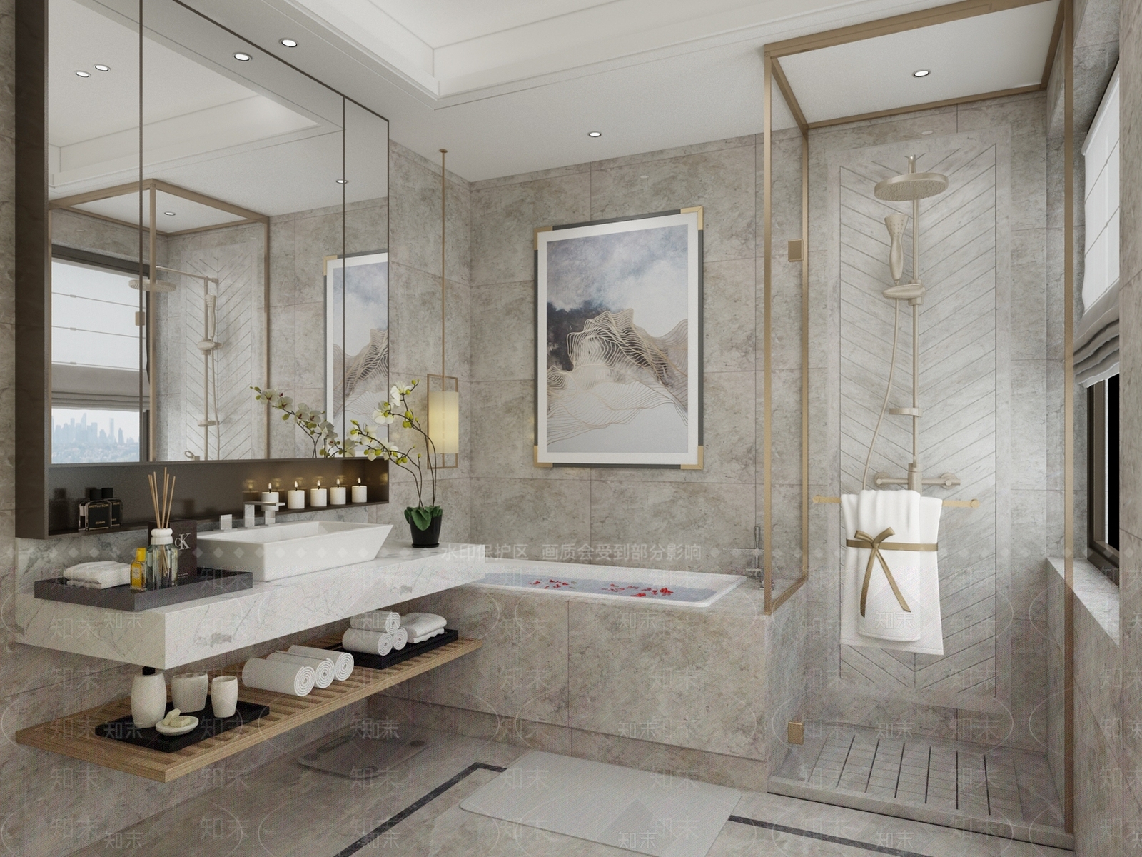 现代卫生间模型3D模型下载【ID:532493430】