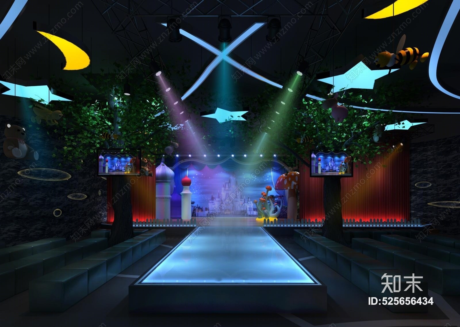 工业风儿童T台3D模型下载【ID:525656434】