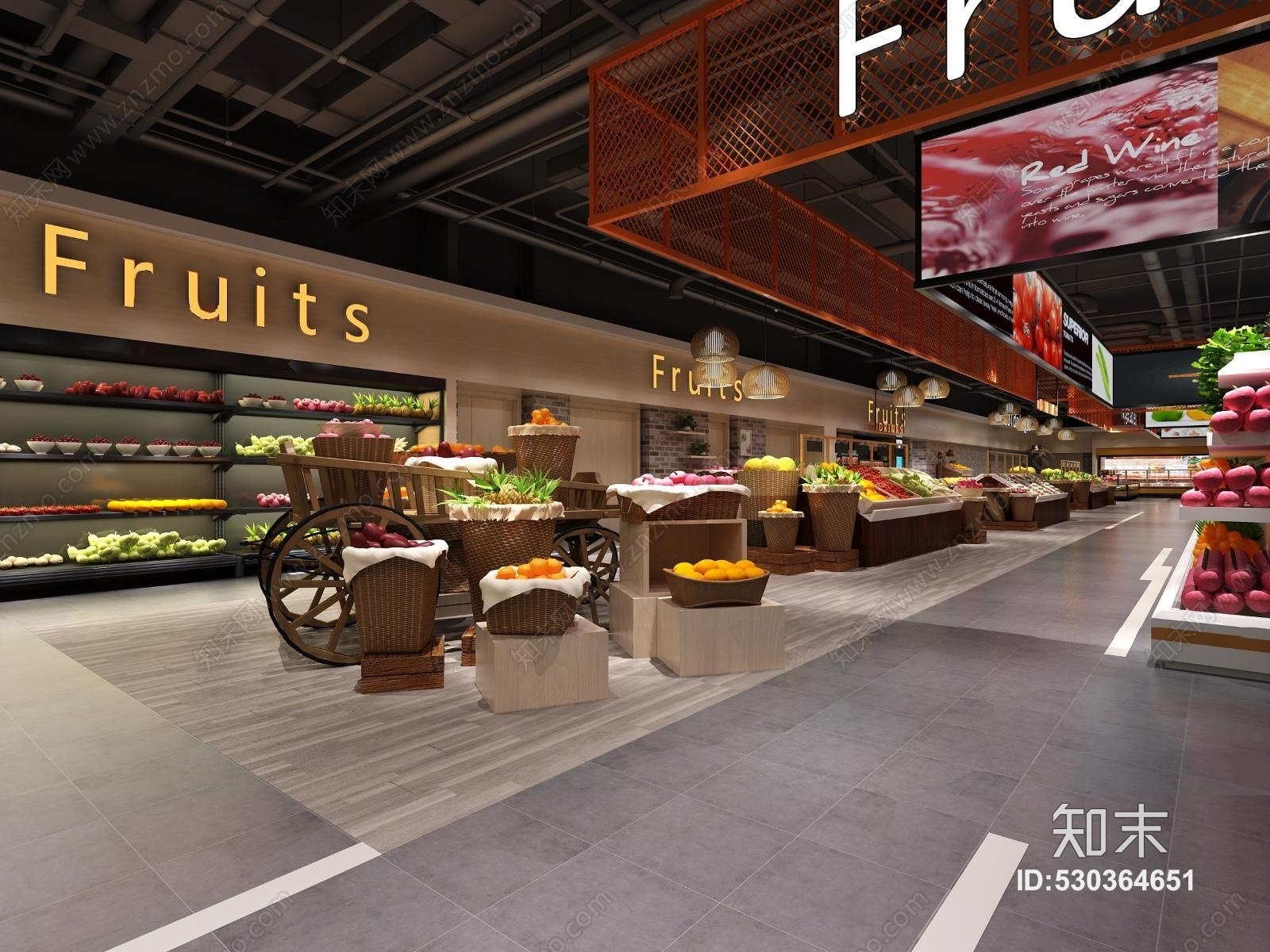 工业风百货超市3D模型下载【ID:530364651】