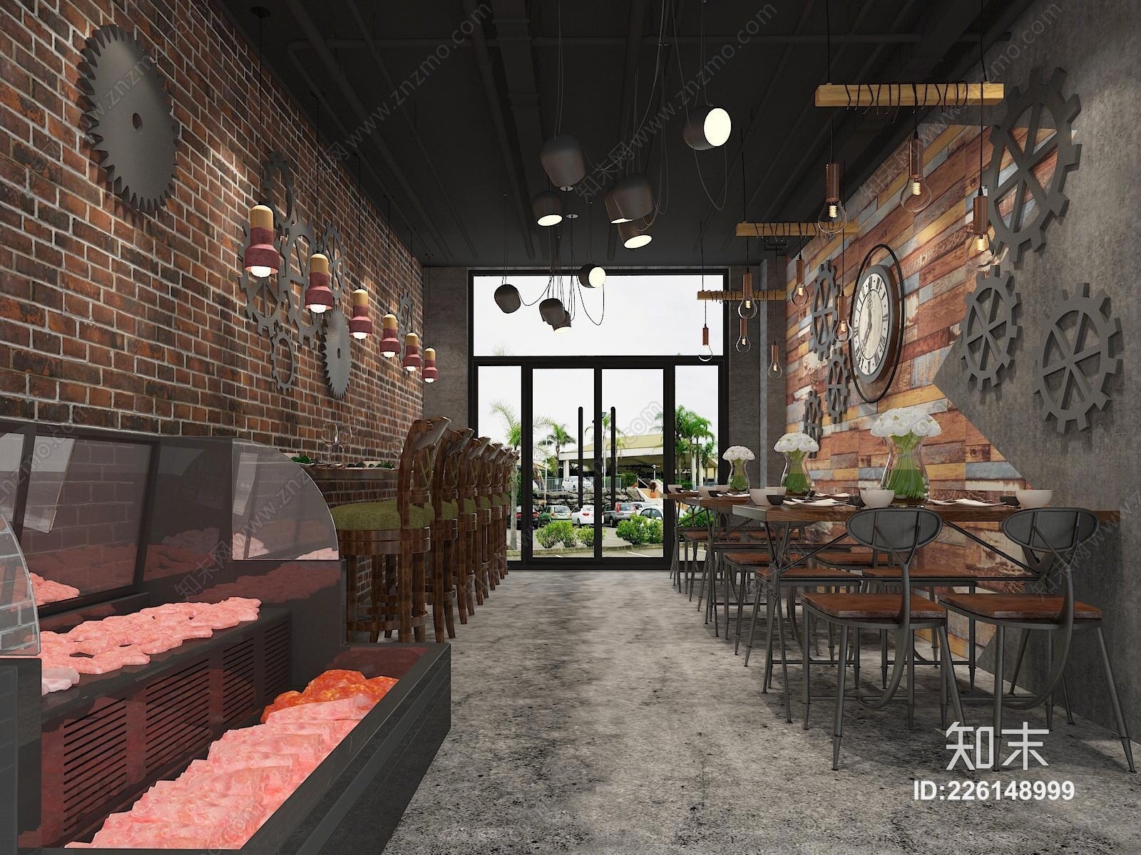 工业风餐厅3D模型下载【ID:226148999】