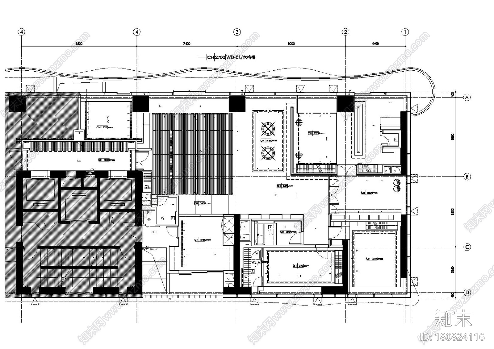 [福建]厦门恒禾七尚高层样板房丨全套施工图cad施工图下载【ID:180824116】