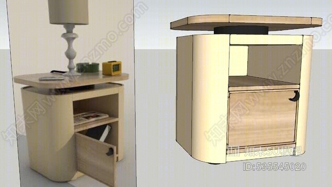 床边SU模型下载【ID:535545020】