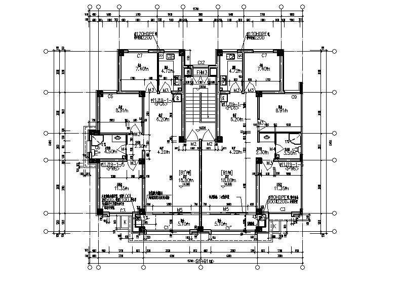 [宁夏]多层框架结构商住楼建筑施工图全套专业图纸施工图下载【ID:166218106】