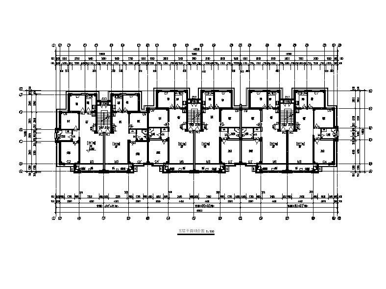 [宁夏]多层框架结构商住楼建筑施工图全套专业图纸施工图下载【ID:166218106】