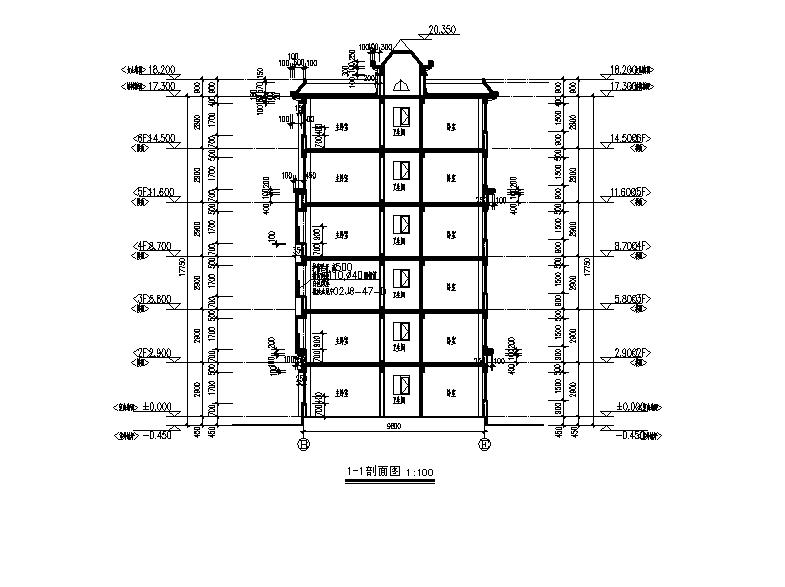 [宁夏]多层框架结构商住楼建筑施工图全套专业图纸施工图下载【ID:166218106】